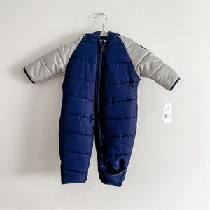 New Carters baby boy quilted puffer snow suit Winter Size 3/6 months